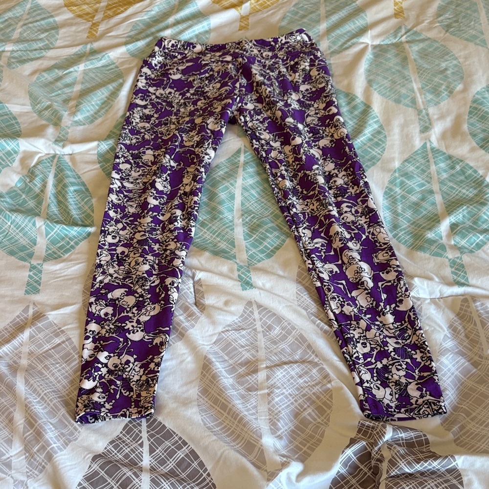 LuLaRoe Women's Purple Floral Leggings